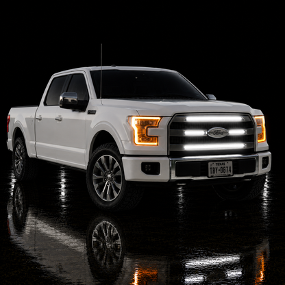 2015-2017 Ford F150 LED “Ghost” Grille Light Kit – Platinum, 6500 K White, IP67 Waterproof