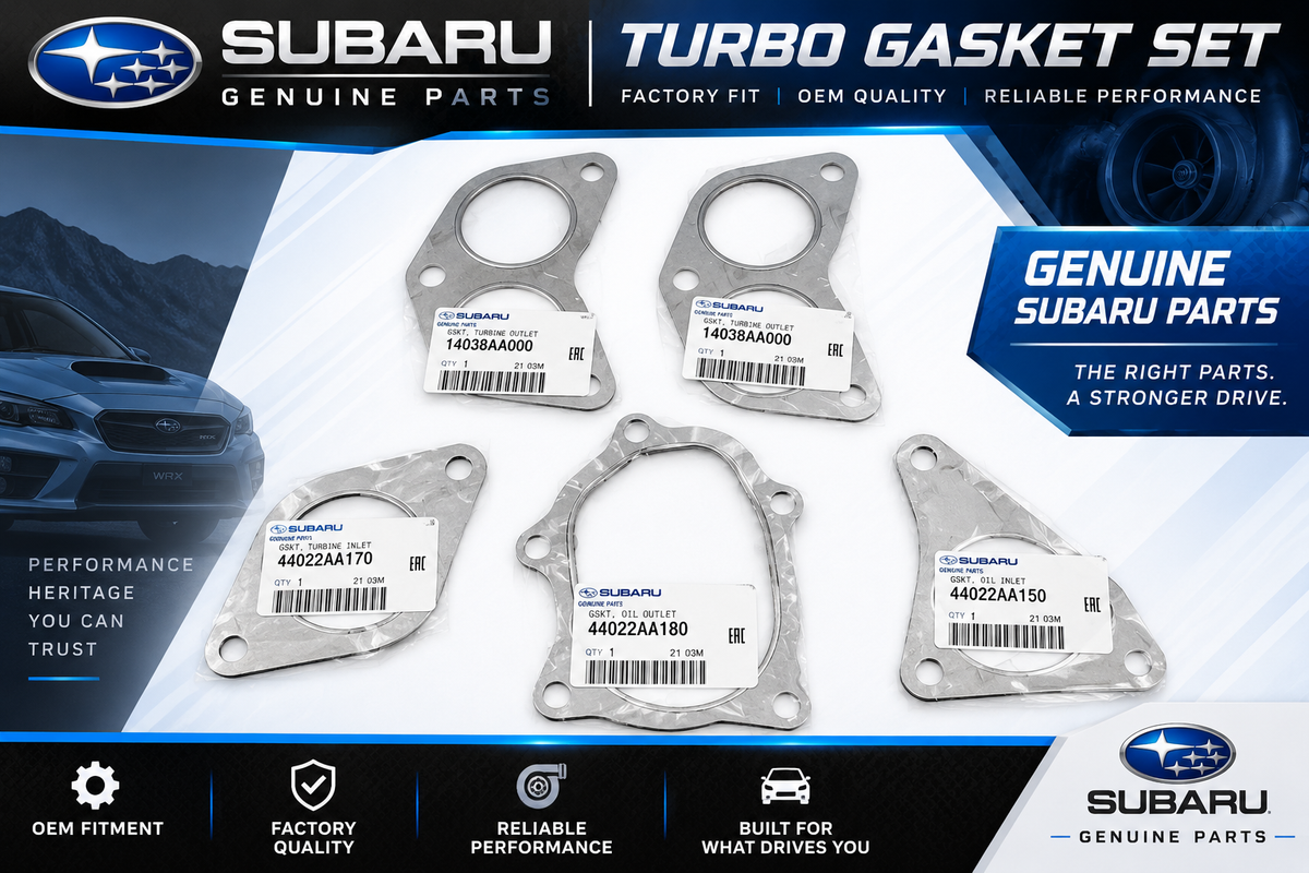 NEW GENUINE SUBARU EXHAUST MANIFOLD GASKET KIT UP DOWN PIPE WRX XT STI GT TURBO