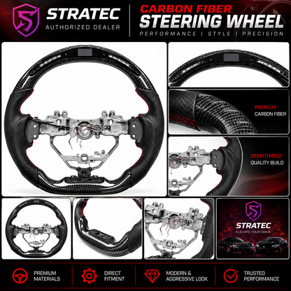 BULL BOOST Carbon Fiber LED Heated Steering Wheel for 2013-2019 Lexus IS / GS / CT / NX / RC
