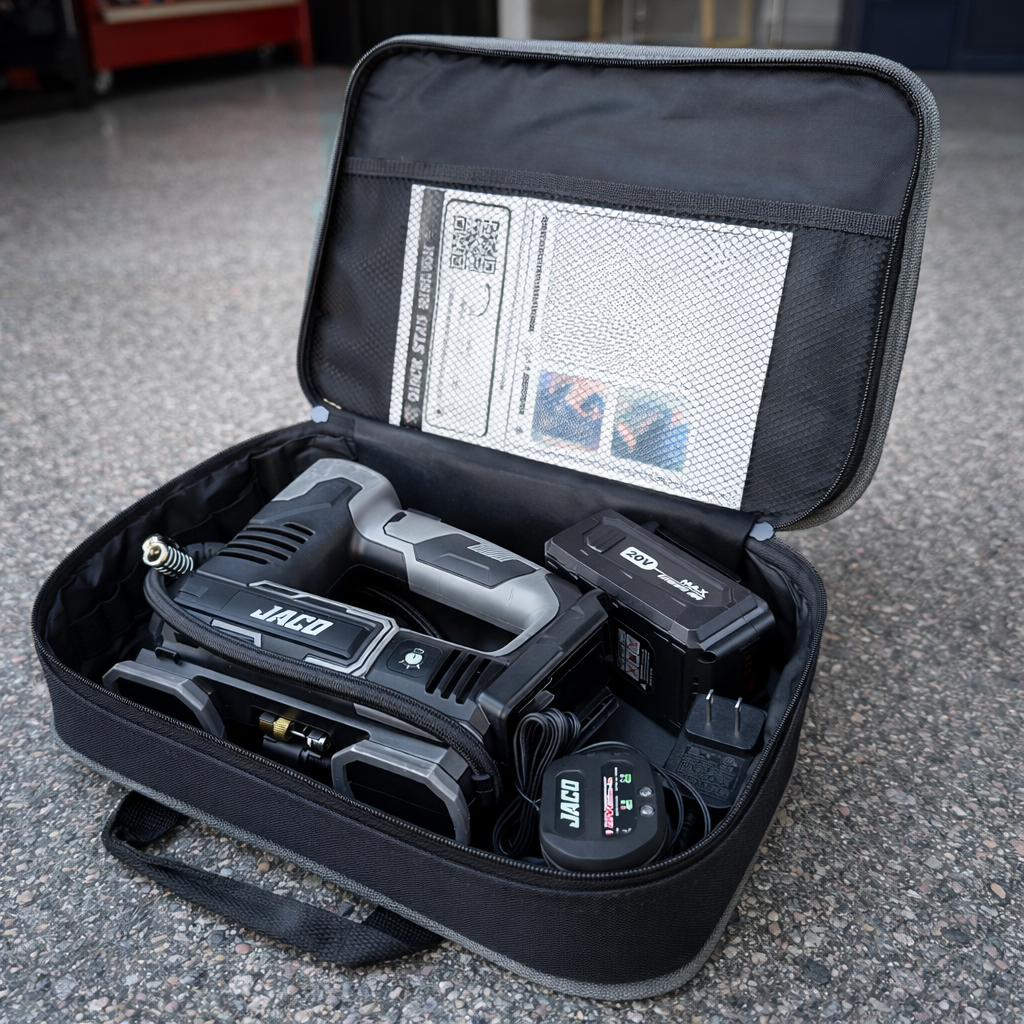 20V Cordless Tire Inflator Portable Air Compressor | 4.0Ah Lithium-Ion Battery Powered Air Pump