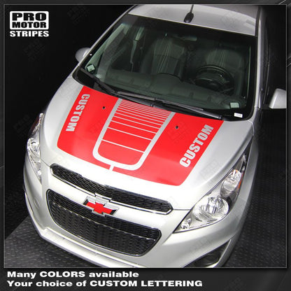 Chevrolet Spark 2013-2015 Hood Stripes with Center Accent