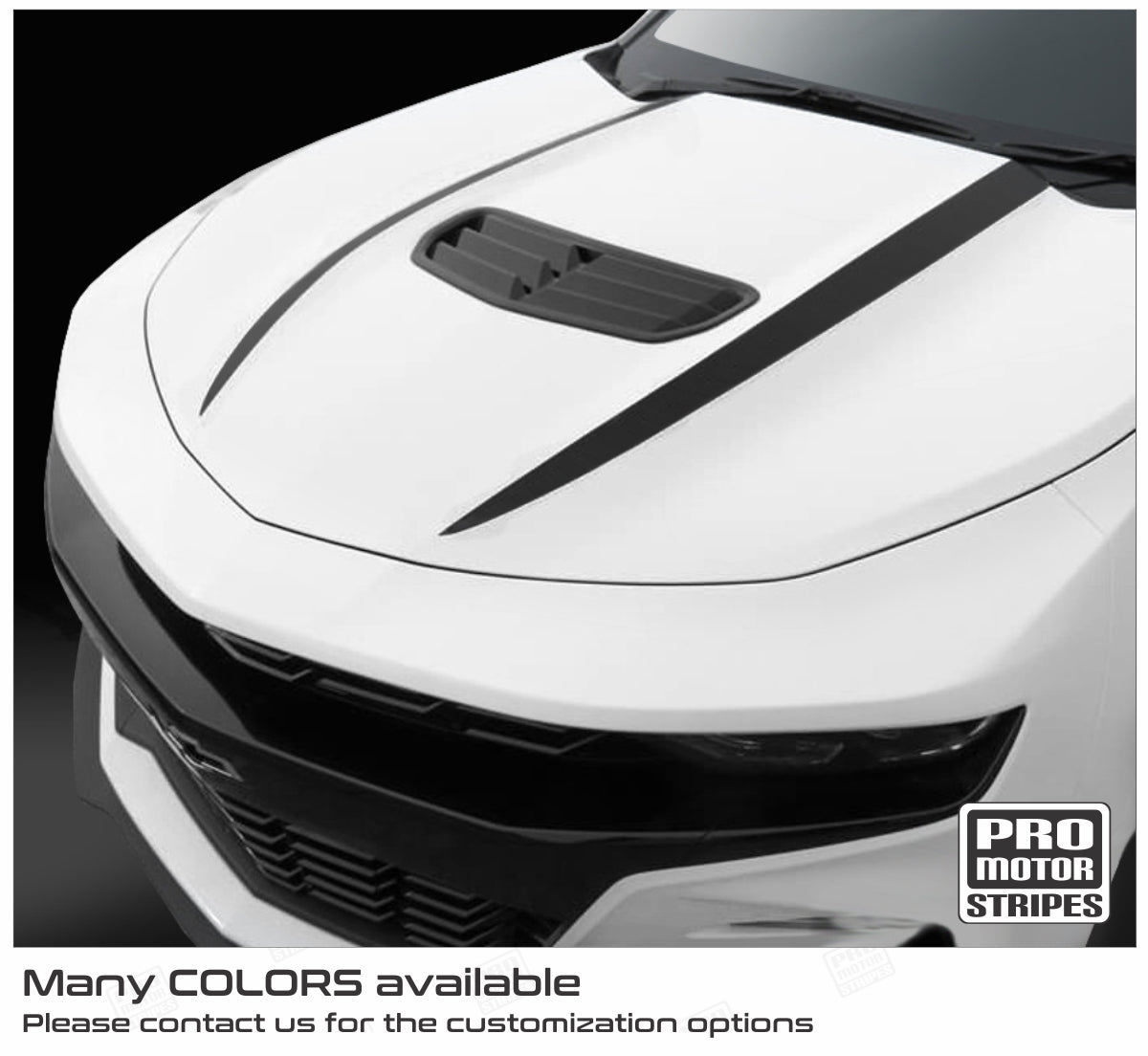 Chevrolet Camaro 2019-2024 Hood Cowl Side Spear Stripes Decals