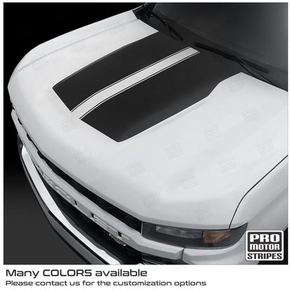 Chevrolet Silverado 2019-2026 Hood and Tailgate Stripes Decals