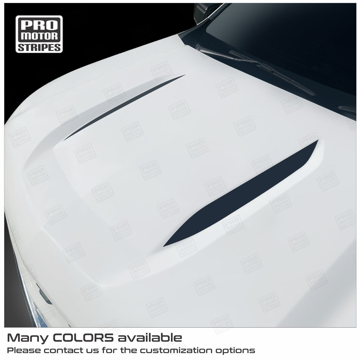 Chevrolet Silverado 2019-2024 Hood Spear Spike Accent Decals Stripes
