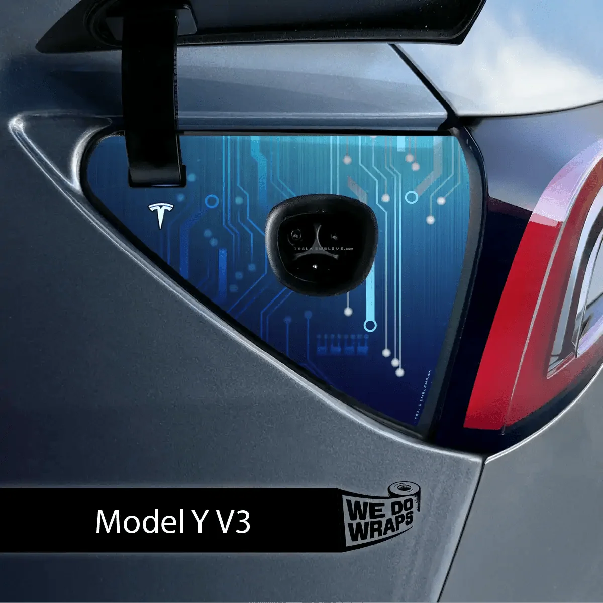 Circuit Blues Tesla Charge Port Wrap | Model Y