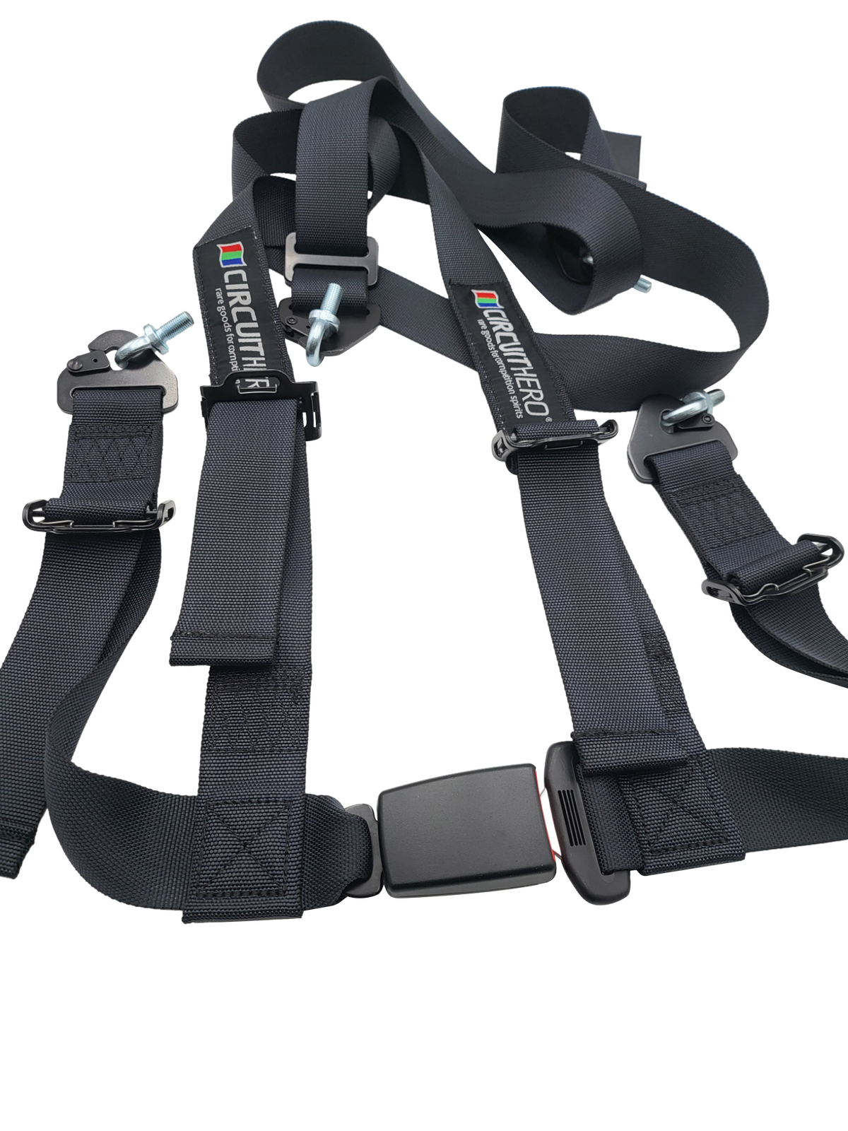 Circuit Hero 4 Point Harness 2" Belts (Black)