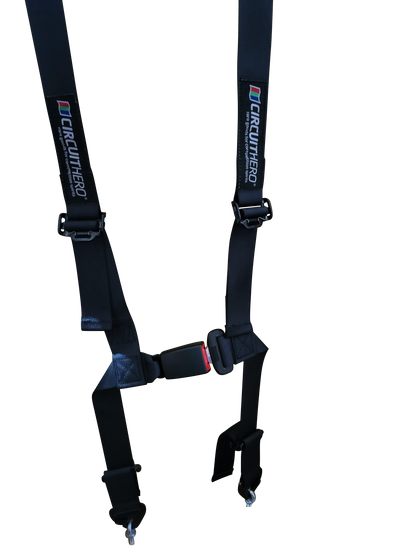 Circuit Hero 4 Point Harness 2" Belts (Black)