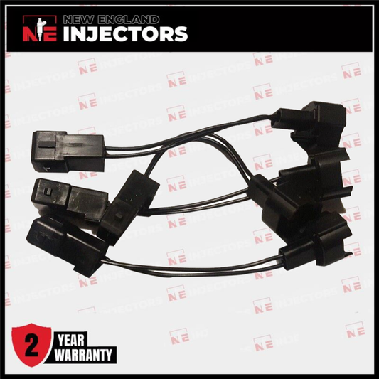 4 Denso Female to EV1 Male Fuel Injector Connector Electrical Plug Clip Adapter