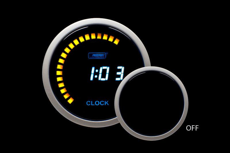 2-1/16" Digital Clock 12 volt -Blue