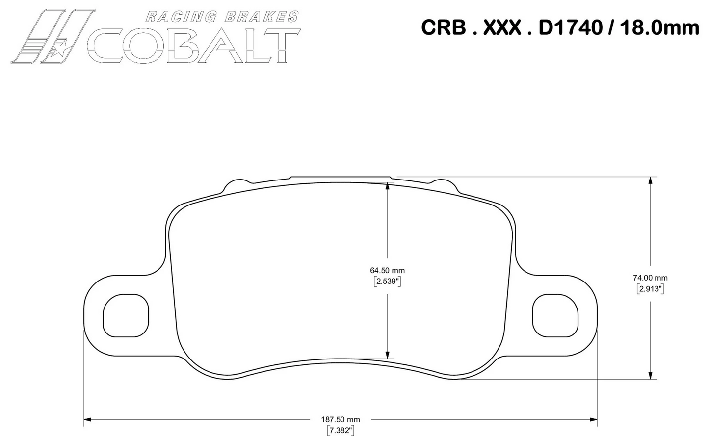 Cobalt Brake Pads D1740 Brake Pads