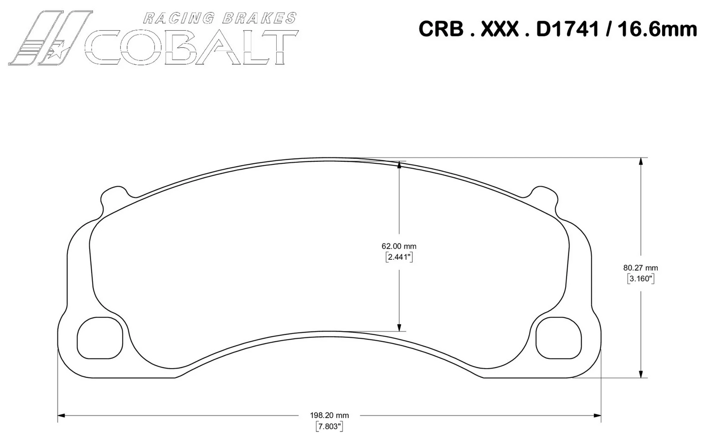 Cobalt D1741 Brake Pads