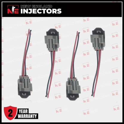 Set of 4 Denso Fuel Injector Connectors Fits 2004-10 195500-4450 Mazda RX-8 1.3L