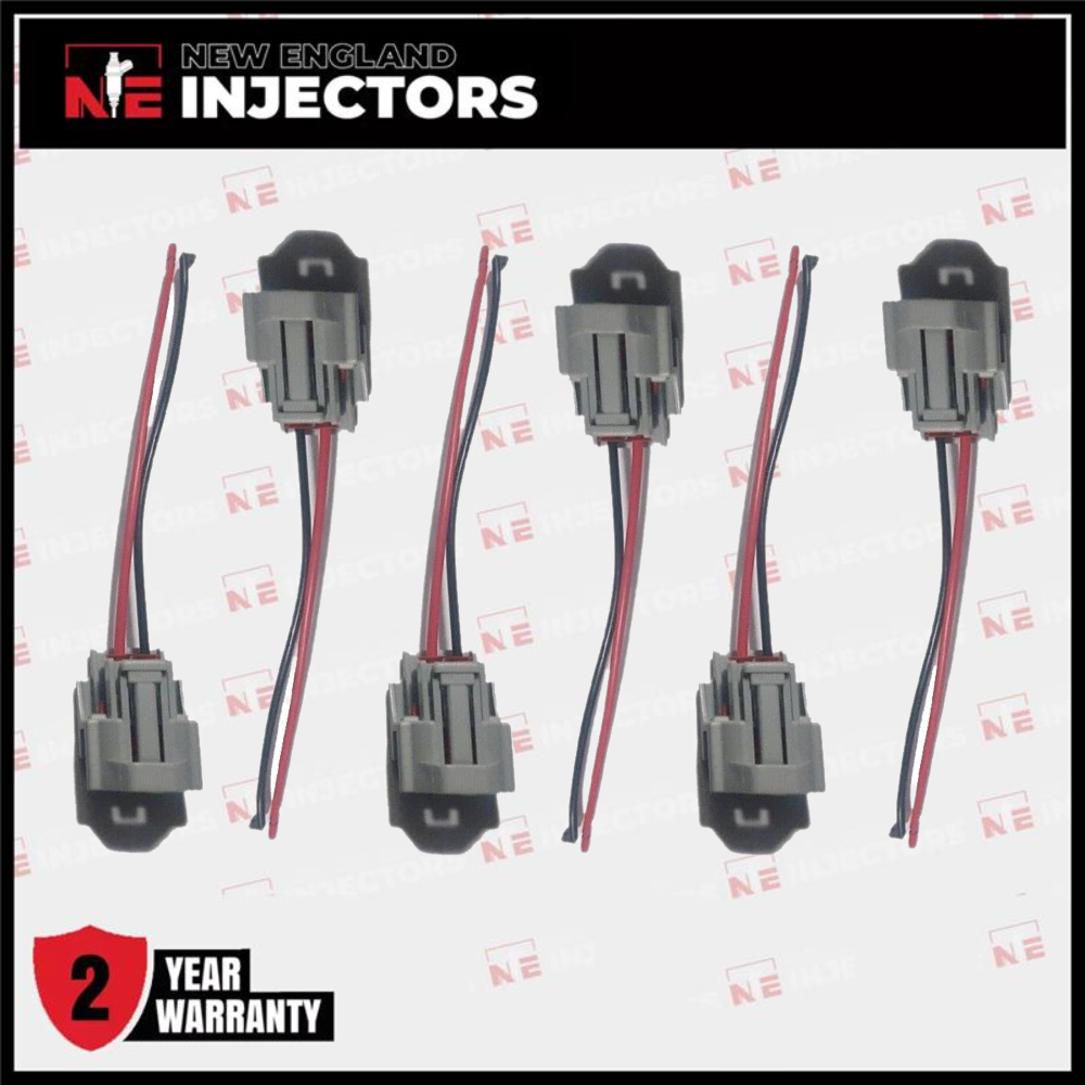 Set of 6 Siemens Fuel Injector Connectors Fits 2002-2006 06C133551 Audi A4 3.0L