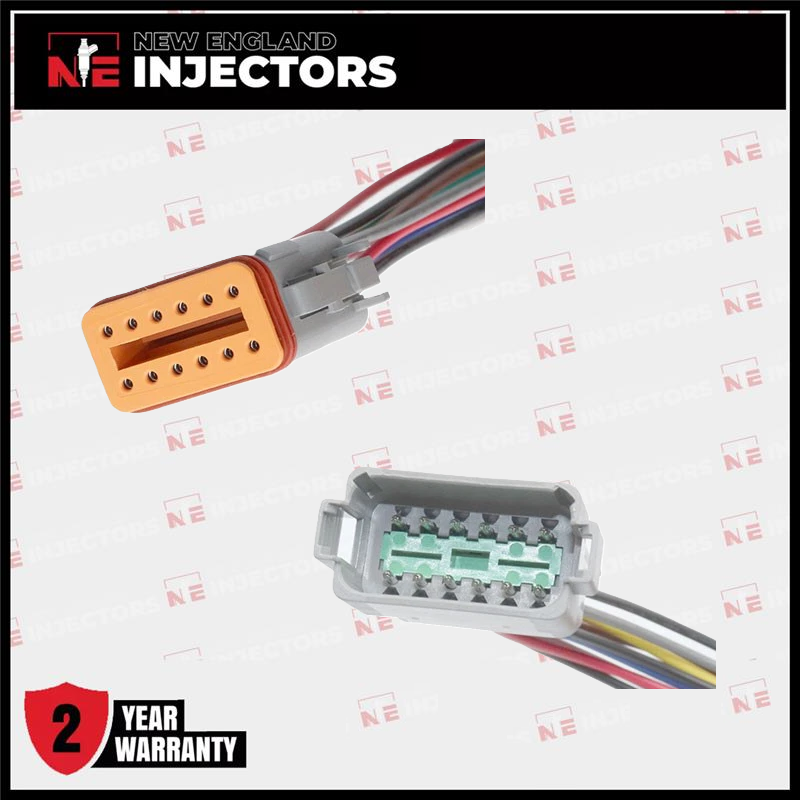 Deutsch DT 12 Pin Connector Kit Male & Female 18AWG 6" Pigtail Waterproof