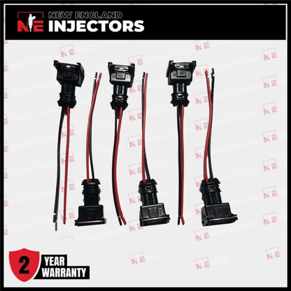 Set of 6 Bosch Fuel Injector Connectors Fits 2002–2004 0280156091 Volvo S80 2.9L 