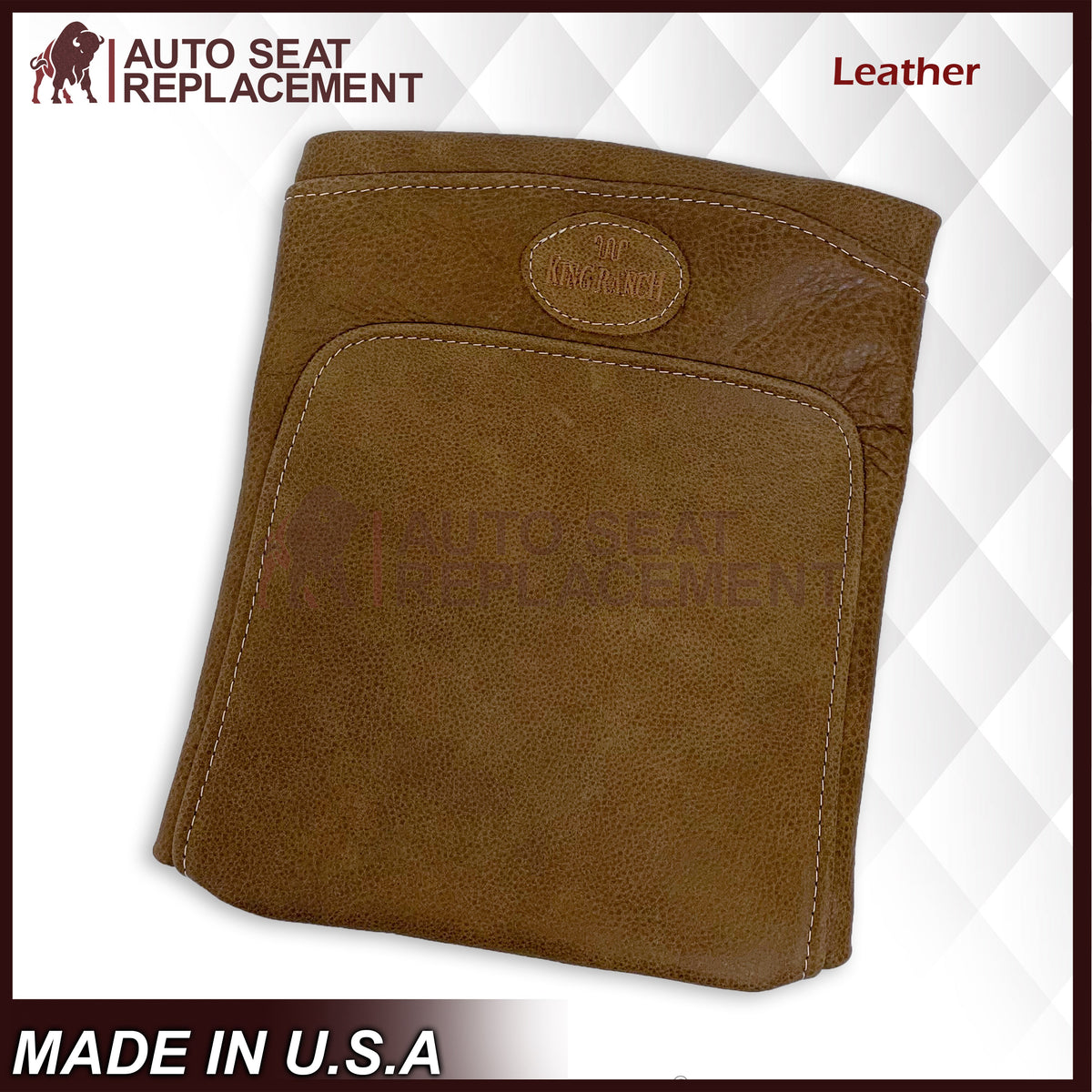 2001 2002 2003 Ford F150 King Ranch Center Console Lid Raw Cowhide GENUINE LEATHER Cover