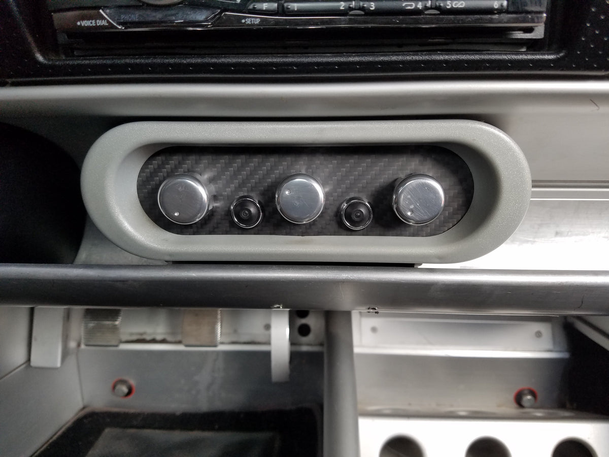 CARBON FIBER MATTE TWILL panel overlay for climate control fits Lotus Elise S2 2005-2011