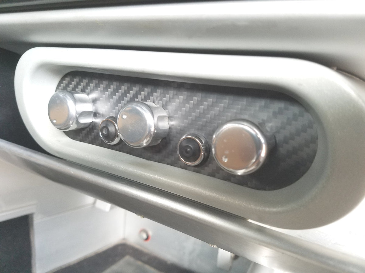 CARBON FIBER MATTE TWILL panel overlay for climate control fits Lotus Elise S2 2005-2011