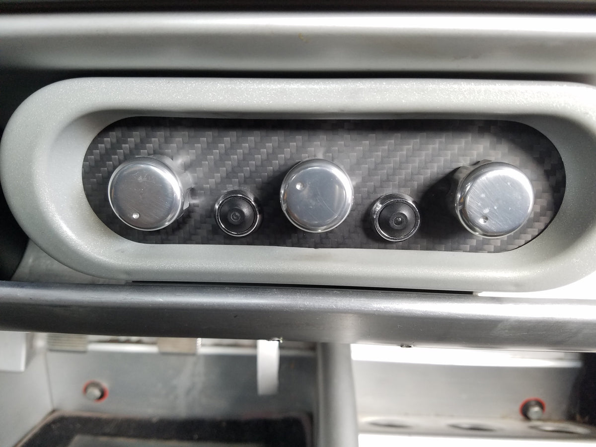 CARBON FIBER MATTE TWILL panel overlay for climate control fits Lotus Elise S2 2005-2011
