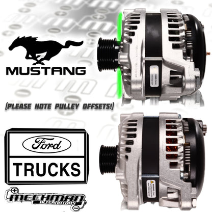 Mechman 240 Amp High Output Racing Alternator Ford 5.0L Coyote Engine Swap - 1 Wire Turn On