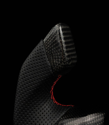 TESLA MODEL 3 / Y PERFORATED LEATHER KNIGHT RIDER GLOSS CARBON STEERING WHEEL