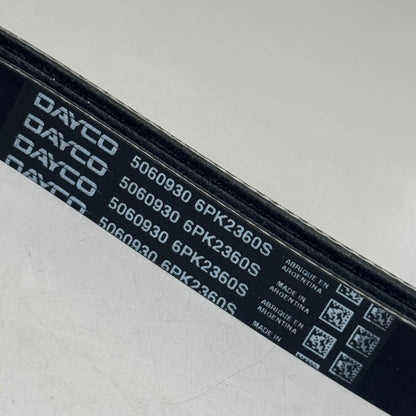 DAYCO Poly V Belt Standard Straight Rib SAE J1459, SAE J2432 Black 5060930
