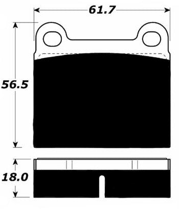 PMB-C Ceramic Pads for Late Porsche 914-4 Front Calipers (72.8 - 76)
