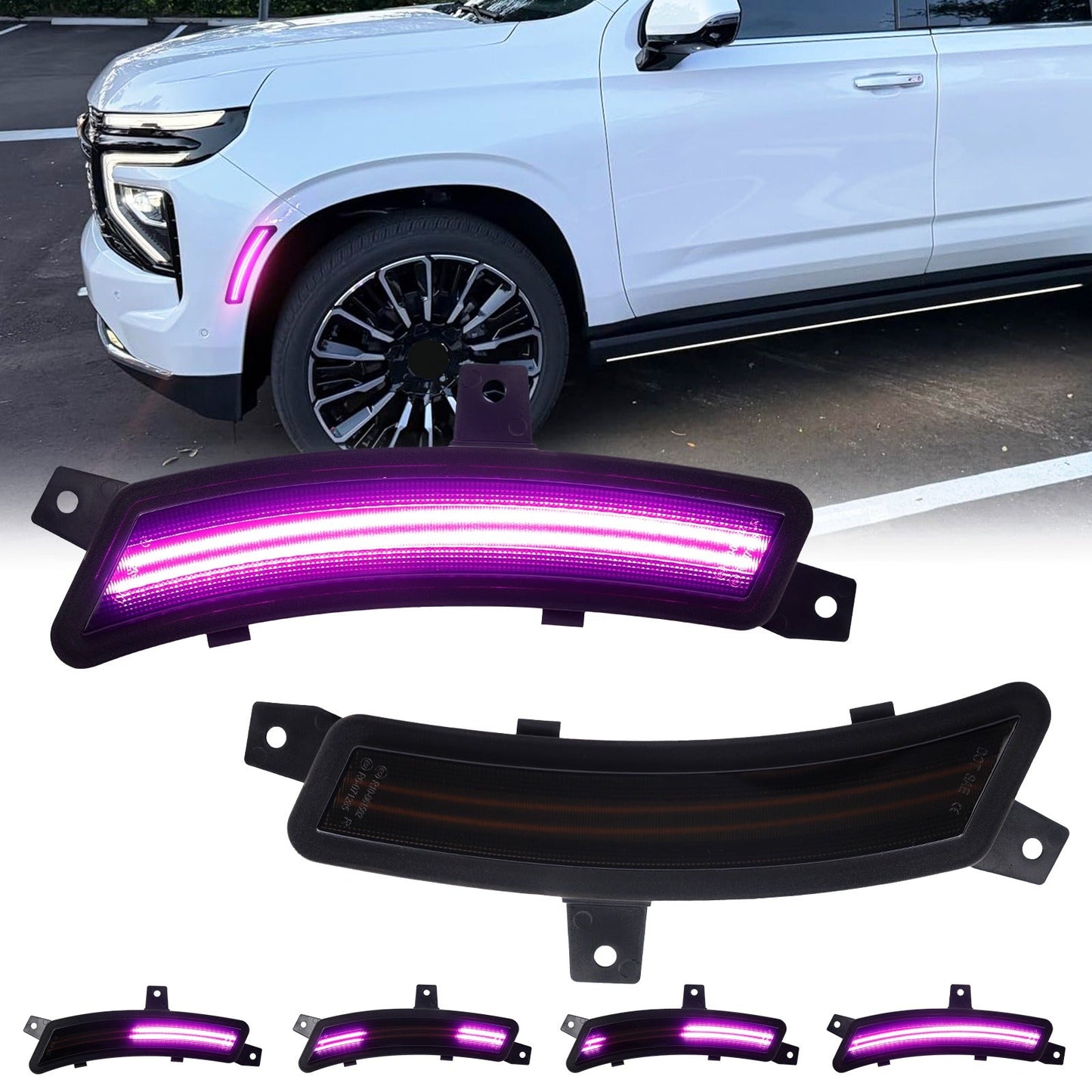 TAHOE/SUBURBAN/YUKON/ESCALADE 25-26 FRONT DYNAMIC SMOKED LED SIDE MARKERS