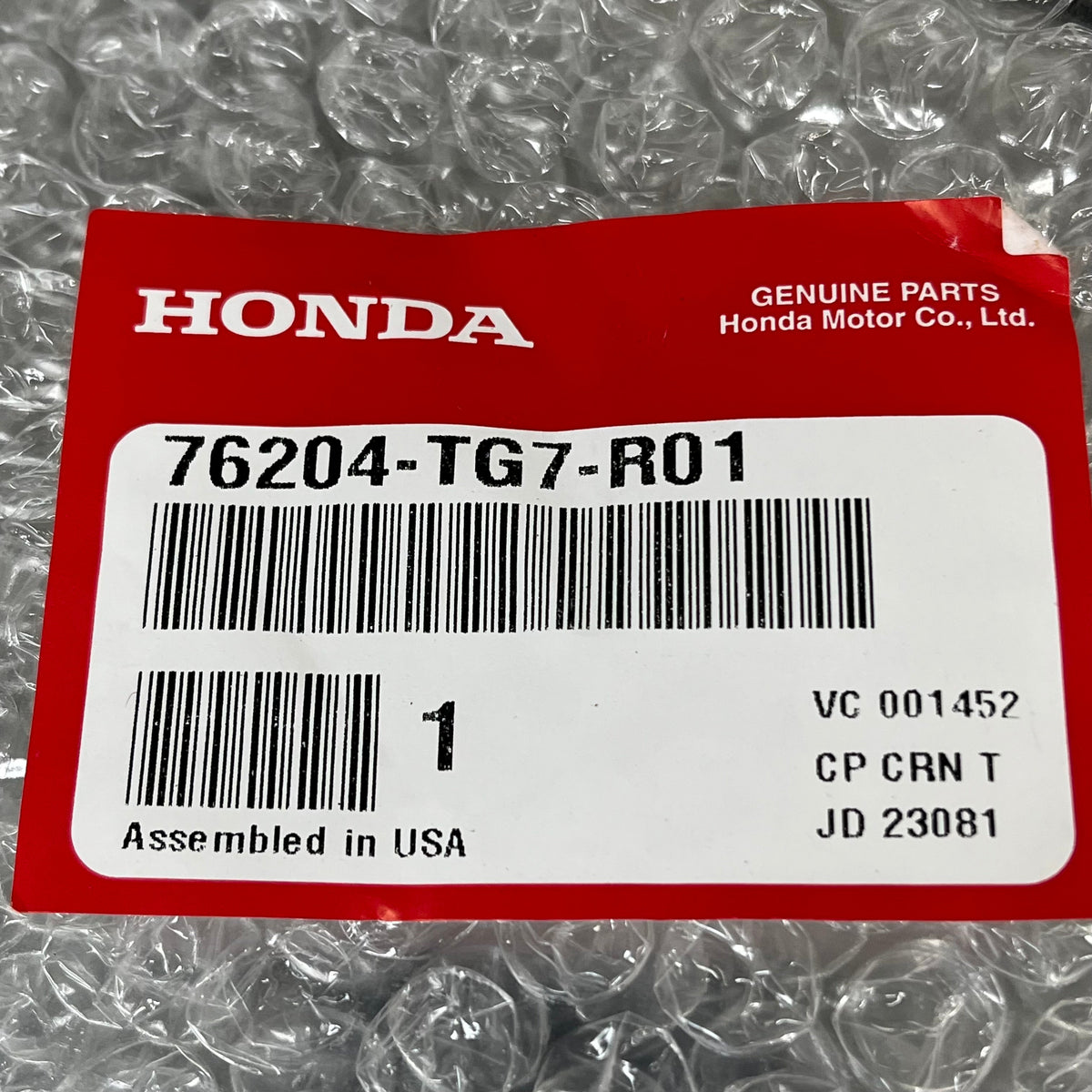 HONDA Glass Mirror 16-23 Passport/Ridgeline VehicleEtc Genuine OEM 76204-TG7-A01