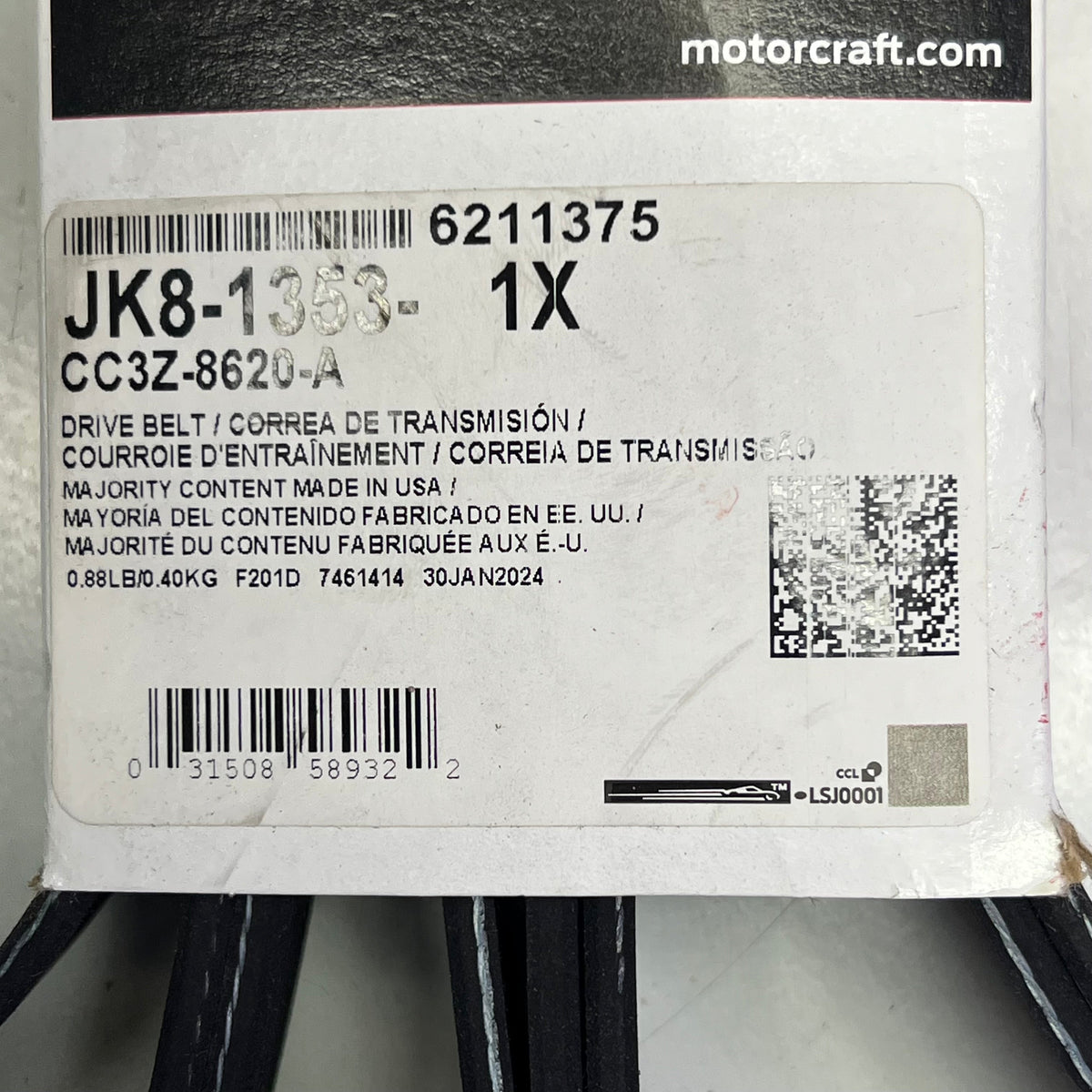 FORD MOTORCRAFT Extra Heavy Duty Serpentine Belt 6.7l Genuine OEM JK81353
