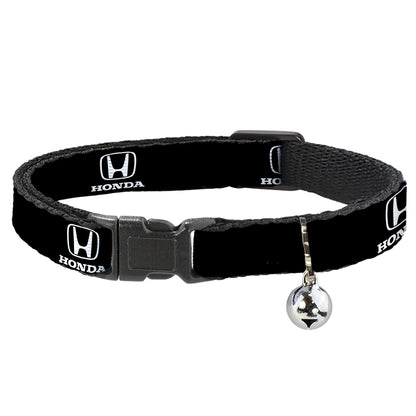 Breakaway Cat Collar with Bell - Honda Logo Black/White
