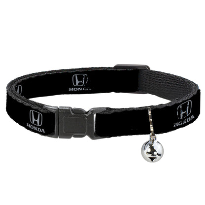 Breakaway Cat Collar with Bell - Honda Logo Black/Silver