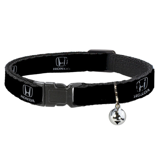 Breakaway Cat Collar with Bell - Honda Logo Black/Silver