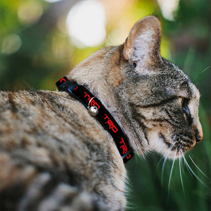 Breakaway Cat Collar with Bell - Toyota Racing Development TRD Logo Black/Red