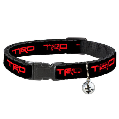 Breakaway Cat Collar with Bell - Toyota Racing Development TRD Logo Black/Red