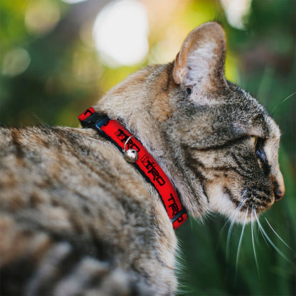 Breakaway Cat Collar with Bell - Toyota Racing Development TRD Logo Red/Black