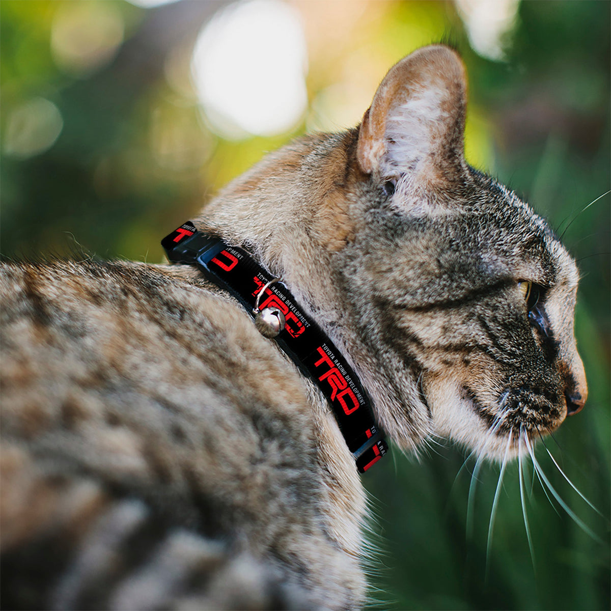 Breakaway Cat Collar with Bell - TOYOTA RACING DEVELOPMENT TRD Logo Black/White/Red