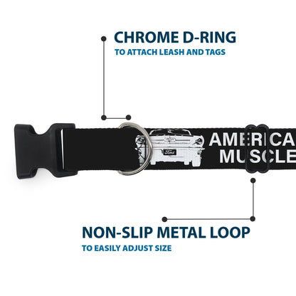 Plastic Clip Collar - Ford Mustang Grill AMERICAN MUSCLE Stars and Stripes Black/White