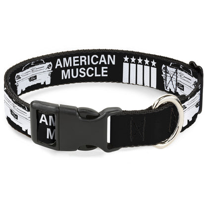Plastic Clip Collar - Ford Mustang Grill AMERICAN MUSCLE Stars and Stripes Black/White
