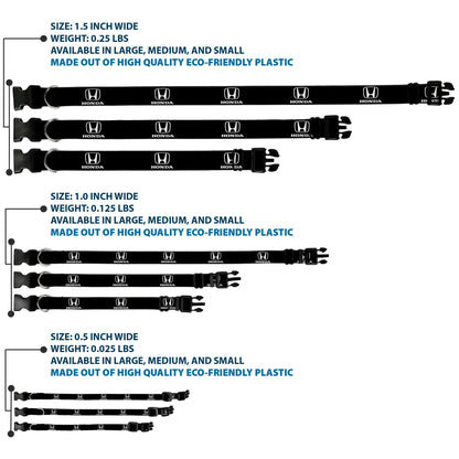Plastic Clip Collar - Honda Logo Black/White