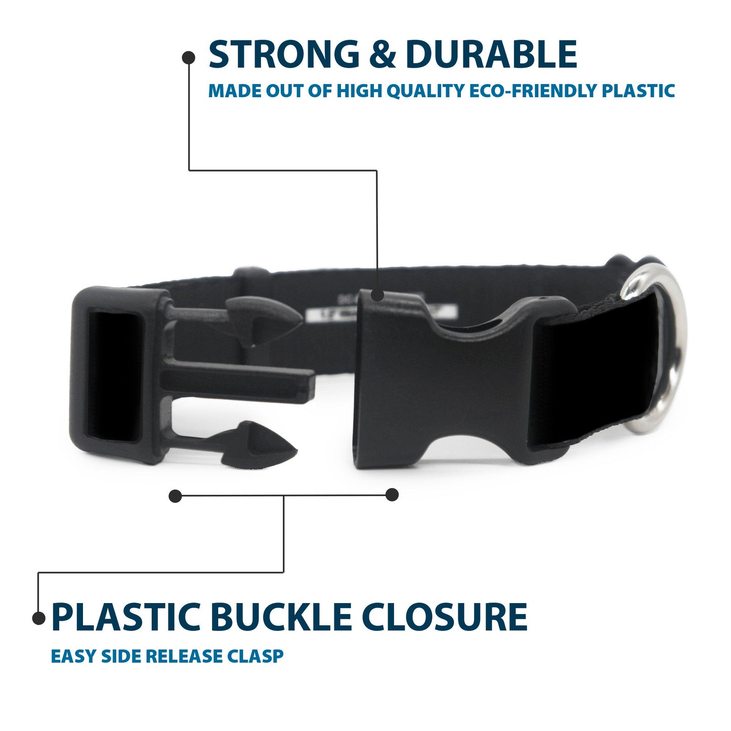 Plastic Clip Collar - Honda Logo Black/White