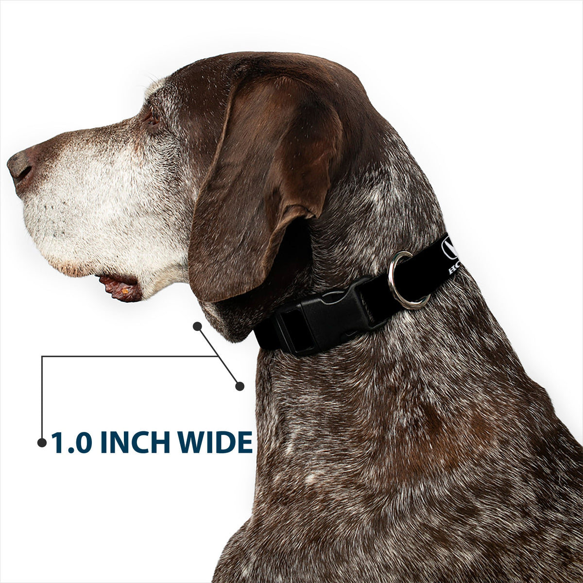 Plastic Clip Collar - Honda Logo Black/White