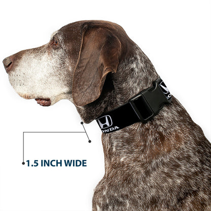 Plastic Clip Collar - Honda Logo Black/White