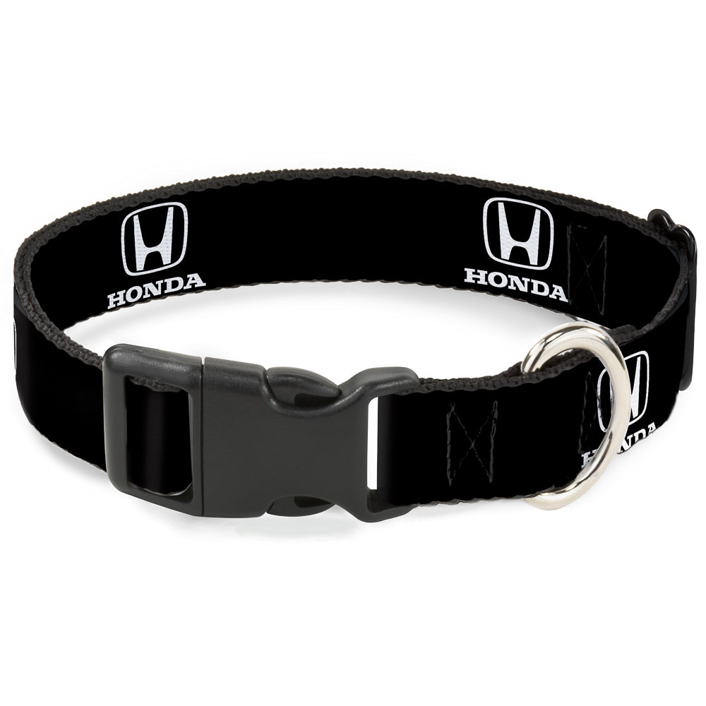 Plastic Clip Collar - Honda Logo Black/White