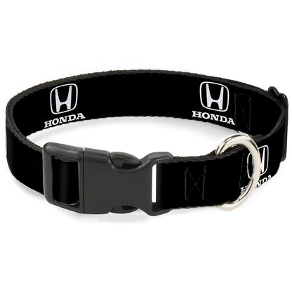 Plastic Clip Collar - Honda Logo Black/White