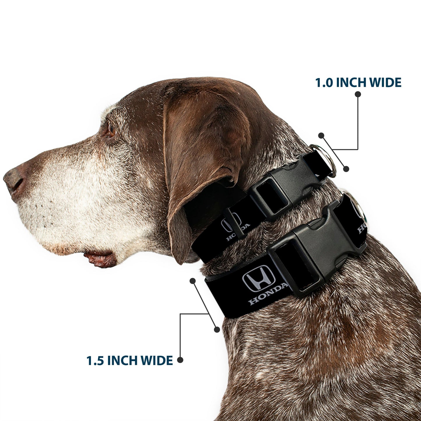 Plastic Clip Collar - Honda Logo Black/Silver