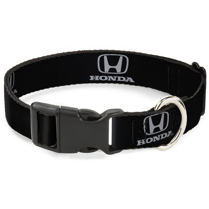 Plastic Clip Collar - Honda Logo Black/Silver