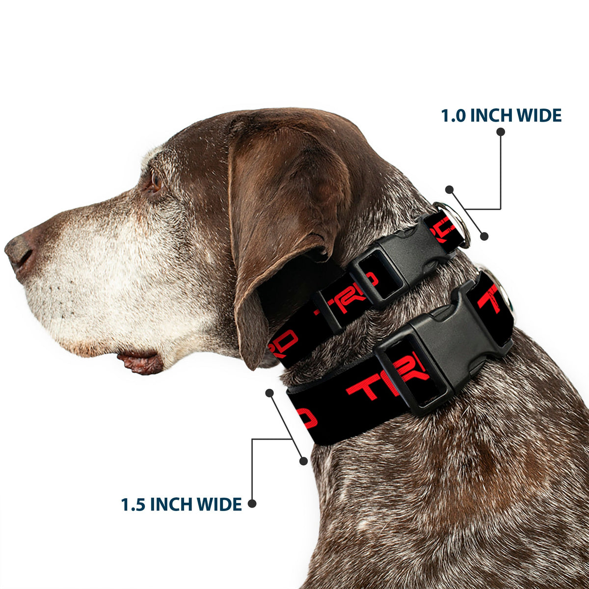 Plastic Clip Collar - Toyota Racing Development TRD Logo Black/Red