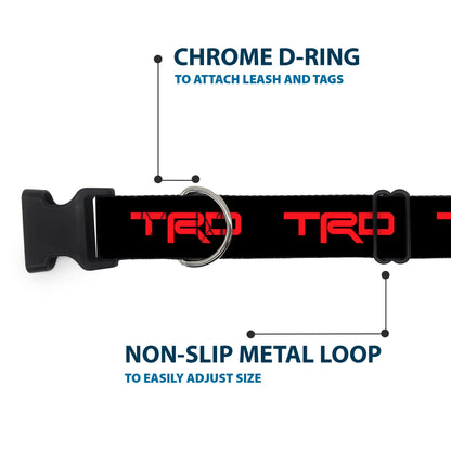 Plastic Clip Collar - Toyota Racing Development TRD Logo Black/Red