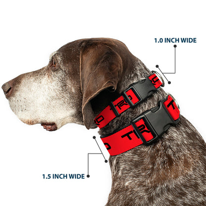 Plastic Clip Collar - Toyota Racing Development TRD Logo Red/Black